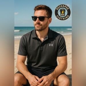 Under Armour Men's Black Polo Shirt